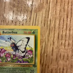 1st Ed Butterfree Non-Holo WOTC Pokemon Card 33/64 Jungle Set LP - Image 3