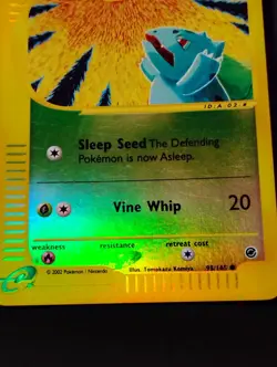 Bulbasaur 95/165 Expedition Reverse Holo MP Vintage Pokemon Card 2002 - Image 2