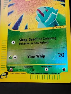 Bulbasaur 95/165 Expedition Reverse Holo MP Vintage Pokemon Card 2002 - Image 3