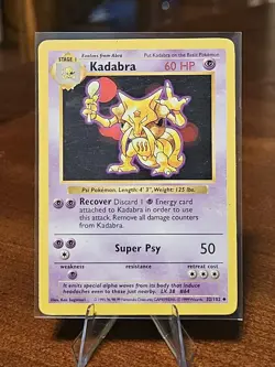 Shadowless Kadabra Pokemon Card 1999 Base Set WOTC 32/102 - Image 1