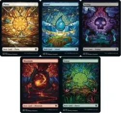 Full Art Stained Glass Land Set - Dominaria United - MTG Magic - Image 1
