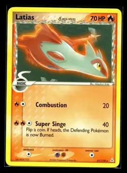 Pokemon Latias Delta Species 21/110 EX Holon Phantoms NM Non Holo - Image 1