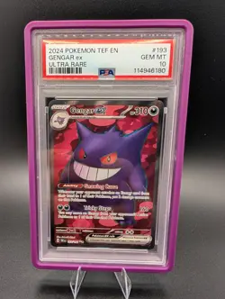 Pokemon 2024 Gengar ex 193/162 Full Art UR Temporal Forces GEM MINT PSA 10 - Image 1