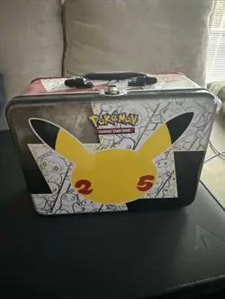 Pokemon 25th Anniversary Celebrations Treasure Chest Lunch Box Tin EMPTY - Image 1