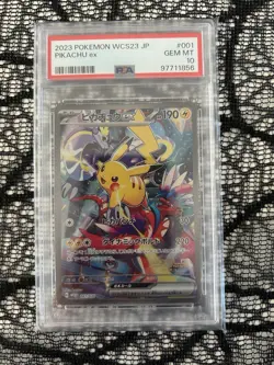 PSA 10 Pikachu EX 001 Pokemon WCS23 World Championships Yokohama Deck: Japanese - Image 1