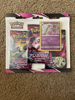 Pokemon TCG SWSH Fusion Strike 3 Pack Blister Booster ESPEON Promo New Sealed - Image 1