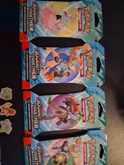 Pokemon TCG Journey Together Sleeved Booster Pack Art Set Of 4 Ready To Ship - Image 1