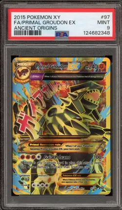 Pokemon Primal Groudon EX XY Ancient Origins Full Art #97 PSA 9 Mint - Image 1