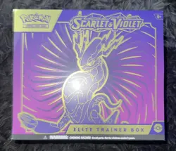 Pokemon Scarlet & Violet ETB Base Set PURPLE Elite Trainer Box FACTORY SEALED - Image 1