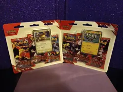 2 Pokemon TCG SV10 Destined Rivals 3 Pack Booster Blister Sealed Bundle New - Image 1