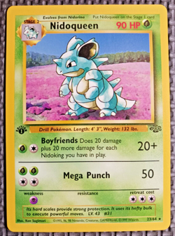 1999 Pokemon Jungle 1st Edition #23 Nidoqueen Non-Holo LP+ - Image 1