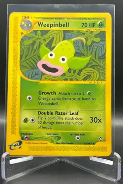 Pokemon TCG Aquapolis WEEPINBELL Uncommon, Regular - 65/147 - Image 1