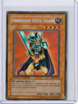 Yu-Gi-Oh! Obnoxious Celtic Guard CT1-EN006 2004 Collectors Tin Secret Rare - Image 1