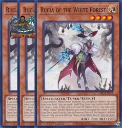 Yugioh! 3x Rucia of the White Forest INFO-EN016 Common 1st Ed NM - Image 1