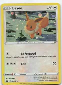 Eevee - SWSH190 SWSH: Sword & Shield Promo Cards Promo Holo MP Pokemon TCG - Image 1