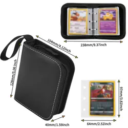 2-Pocket Trading Card Binder for TCG cards, Hold 80 Cards with 40 removable s... - Image 3