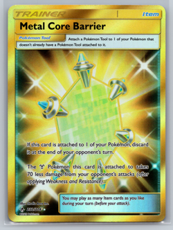 Pokemon Card - Metal Core Barrier Unbroken Bonds 232/214 Full Art SM Gold Holo - Image 1