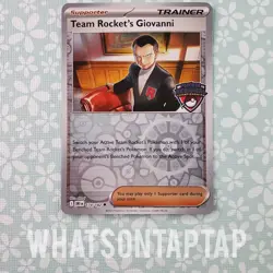 Pokemon Card Team Rockets Giovanni 174/182 Reverse Holo Regional Championships - Image 1