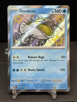 Dondozo Pokemon TCG Paldean Fates Shiny Holo Rare Card 126/091 NM Condition - Image 1