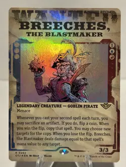 Breeches, the Blastmaker (Showcase) 292 R Outlaws of Thunder Junction FOIL NM MT - Image 1