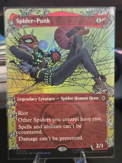 MTG - Spider-Punk - FOIL Borderless Rare #210 - Spider-Man NM - Image 1
