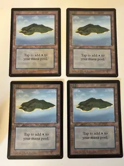 Magic the Gathering MTG Island v.1 (Blue) Beta NM- (Beta Bob) - Image 1