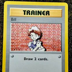 1999 Pokemon Base Set Trainer Bill Shadowless Common 91/102 NM - Image 3