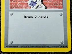 1999 Pokemon Base Set Trainer Bill Shadowless Common 91/102 NM - Image 4