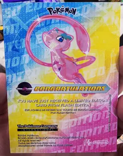 Mew Cracked Ice Holo Blue Pokedex Card Limited Edition Flash Box Hit - Image 2