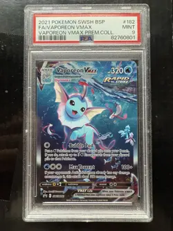 Pokemon Vaporeon VMAX SWSH182 SWSH: Sword & Shield Promo Holo PSA 9 - Image 1