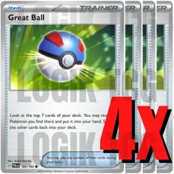 4x Great Ball 183/193 x4 - Paldea Evolved - Pokemon TCG - Playset- NM - Image 1