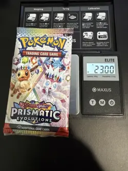 23.00g HEAVY Pokemon TCG Prismatic Evolution Booster Pack Possible GOD/DEMI pack - Image 1