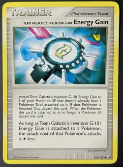 Team Galactic's Invention G-101 Energy Gain 116/127 Pokemon Platinum Regular NM - Image 1