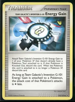 Pokemon * Team Galactic's Invention G-101 Energy Gain #116/127 * Platinum * NM - Image 1