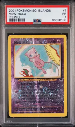 2001 POKEMON SOUTHERN ISLANDS PROMO #1 MEW-HOLO PSA 1 - Image 1
