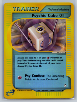 Psychic Cube 01 Reverse Holo - Aquapolis - Near Mint - Pokemon TCG 132/147 - Image 1