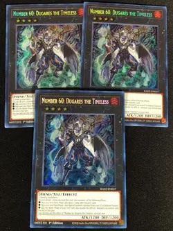 Yugioh Number 60: Dungarees The Timeless RA02-EN037 1ST Secret x3 (NM) - Image 1