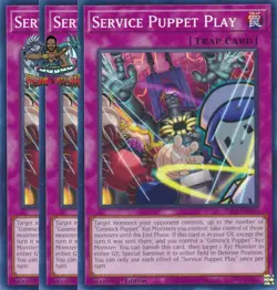 Yugioh! 3x Service Puppet Play INFO-EN070 Common 1st Ed NM - Image 1