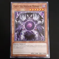 YuGiOh Caius the Shadow Monarch (Asian English) Common, CR08-AE056, Mint! - Image 1