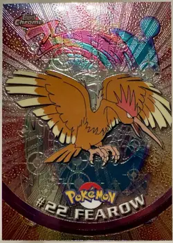 FEAROW #22, Series 1 - 2000, Topps TV Animation Edition Chrome Pokemon Card - Image 1