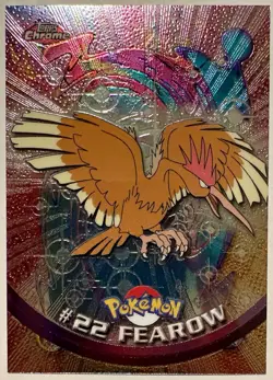 FEAROW #22, Series 1 - 2000, Topps TV Animation Edition Chrome Pokemon Card - Image 4