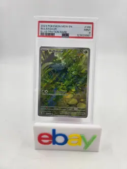 Pokemon TCG Bulbasaur Scarlet Violet-151 Illustration Rare Card 166/165 PSA 9 - Image 1
