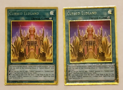 Yu-Gi-Oh Cursed Eldland 1st Edition Gold Rare MGED-EN048 -- 2 card lot - Image 1