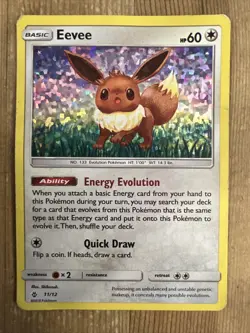 Pokemon - Eevee - 2018 McDonald's Promo Card 11/12 - Holo Rare DMG - Image 1