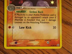 Pokemon 2004 Pokemon Hidden Legends Machoke foil card, mint condition - Image 2