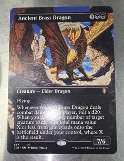 MTG - Ancient Brass Dragon (Borderless) CLB - Regular Near Mint - Image 1