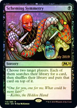 1 x Scheming Symmetry - Foil - Prerelease Promo - Core Set 2020 - NM-Mint - MTG - Image 1