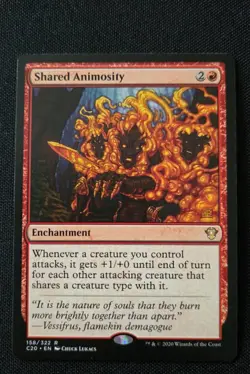 MTG - Shared Animosity - Commander 2020 - Near Mint - Rare #158 Non Foil - Image 1