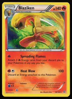 Blaziken 28/160 Holo Rare XY - Primal Clash Pokemon Card - Image 1