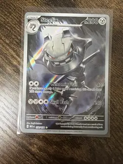 2025 Pokemon Mega Evolution Illustration Rare Full Art Holo Steelix 150/132 - Image 1